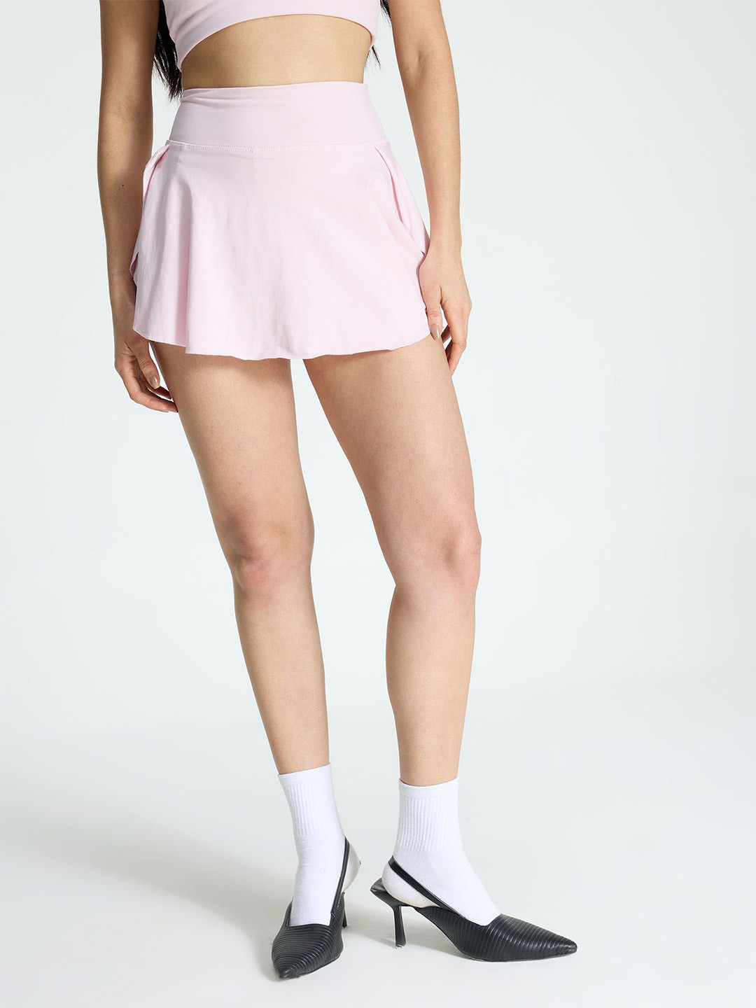 CAVA Women Pink Cotton Twirl Skort