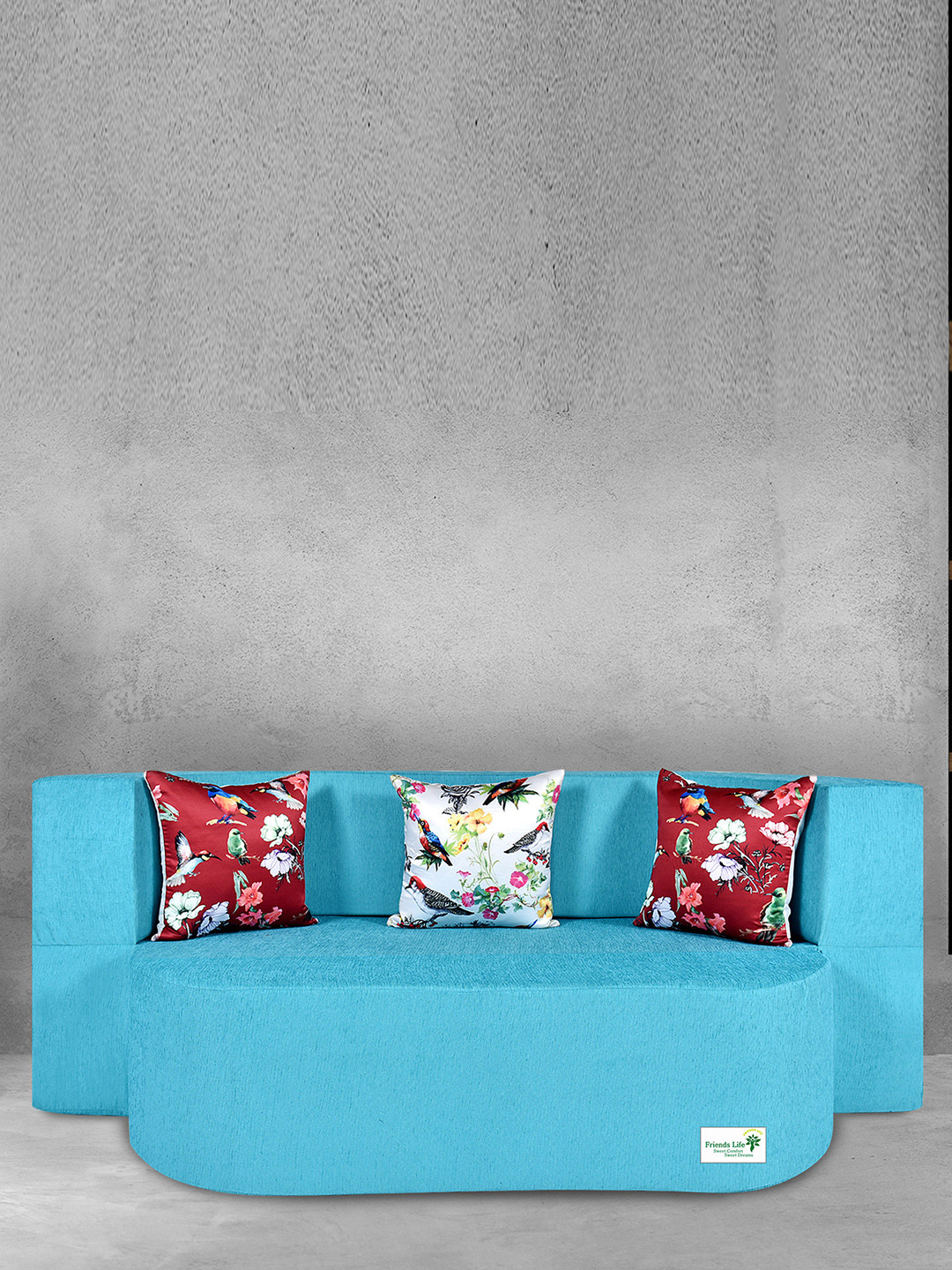 FRIENDS LIFE Blue 2 Seater Fold Out SofaCumBed