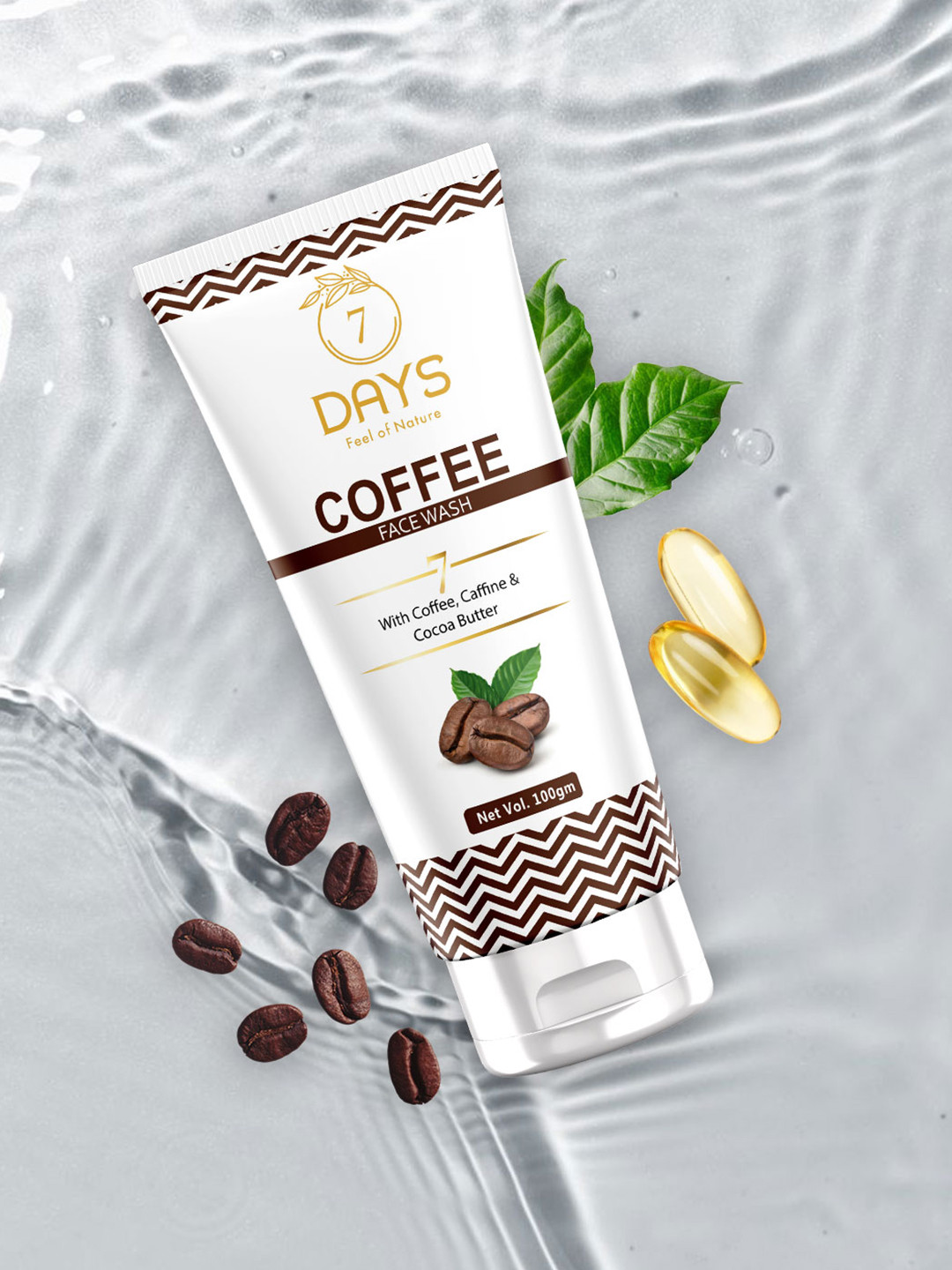 7DAYSNATURAL Coffee Face Wash with Coffee, Caffeine & Cocoa Butter - 100 g