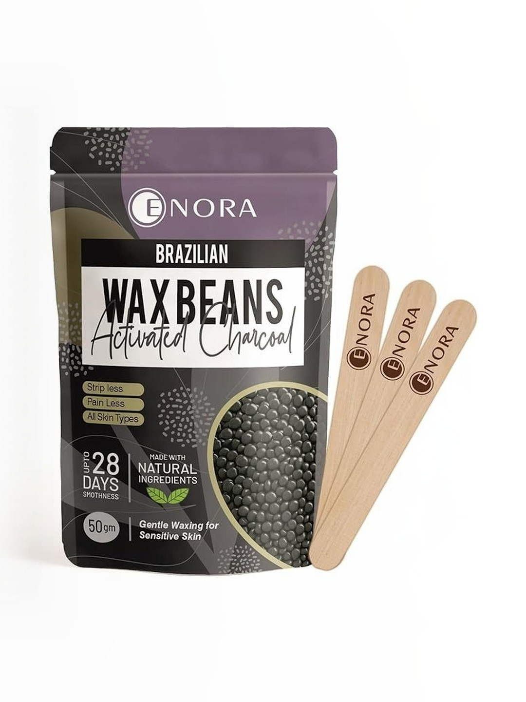 ENORA Activated Charcoal Wax Beans- 50 g