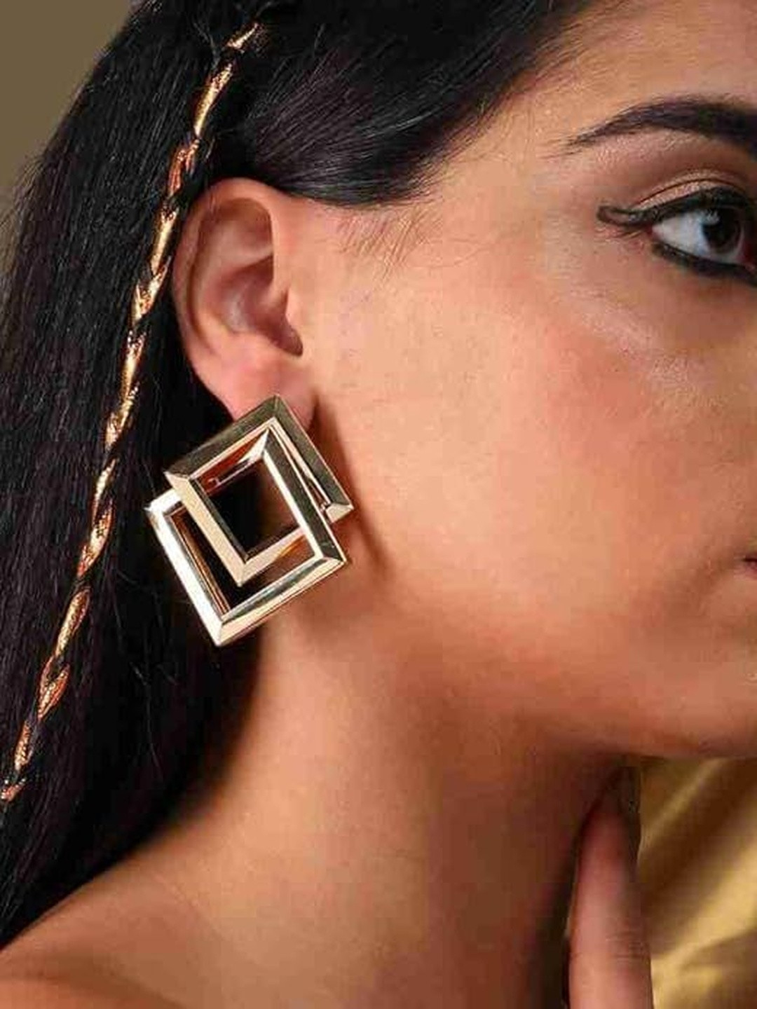 LIMINE JEWELS Rhombus Double Square Geometric Studs