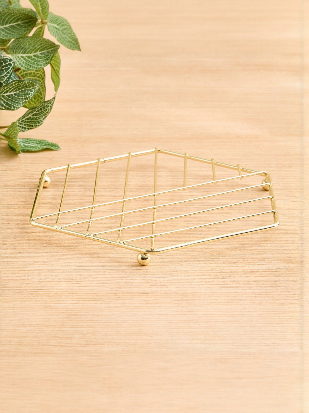 Home Centre Gold-Toned Orion Chromeware Ellora Metal Trivet