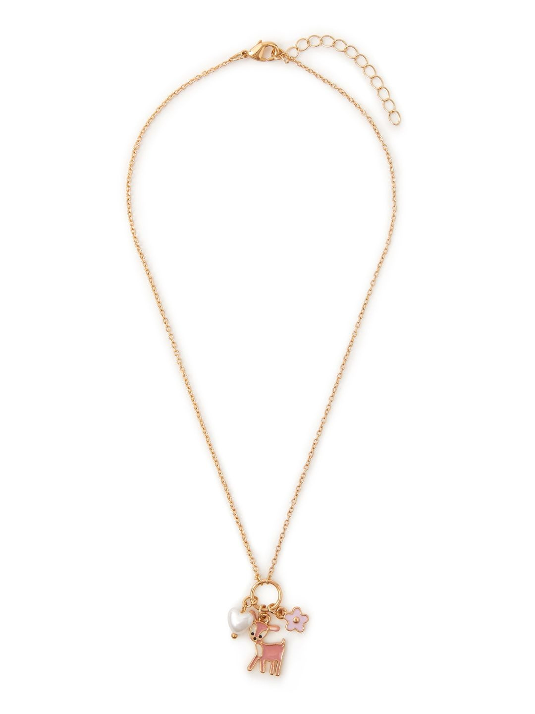 Accessorize Girls Deer Charm Artificial Beaded Chain