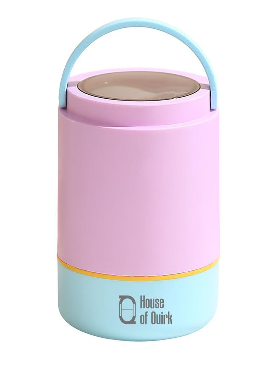 HOUSE OF QUIRK Stainless Steel Purple Polypropylene Dishwasher Safe Lunch Box