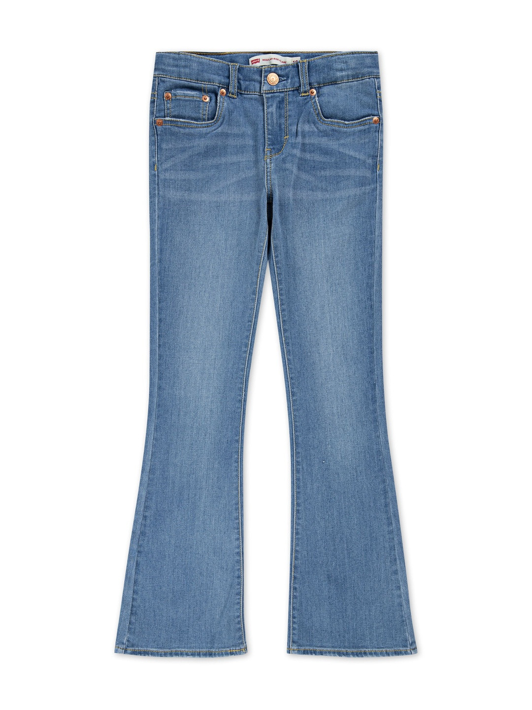 Levis Girls Bootcut Mid-Rise Light Fade Flared Jeans