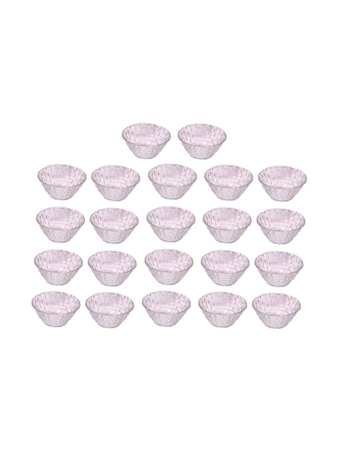 SOMIL Transparent 2025 22 Pieces Glass Dishwasher Safe Serving Bowl