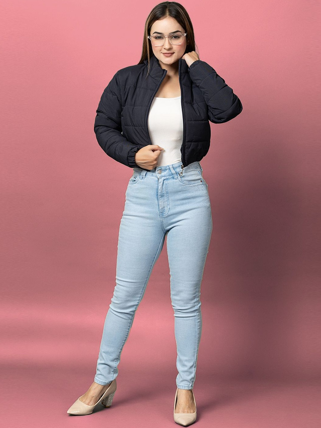 ALWAYS SHINE Women Stand Collar Puffer Jacket