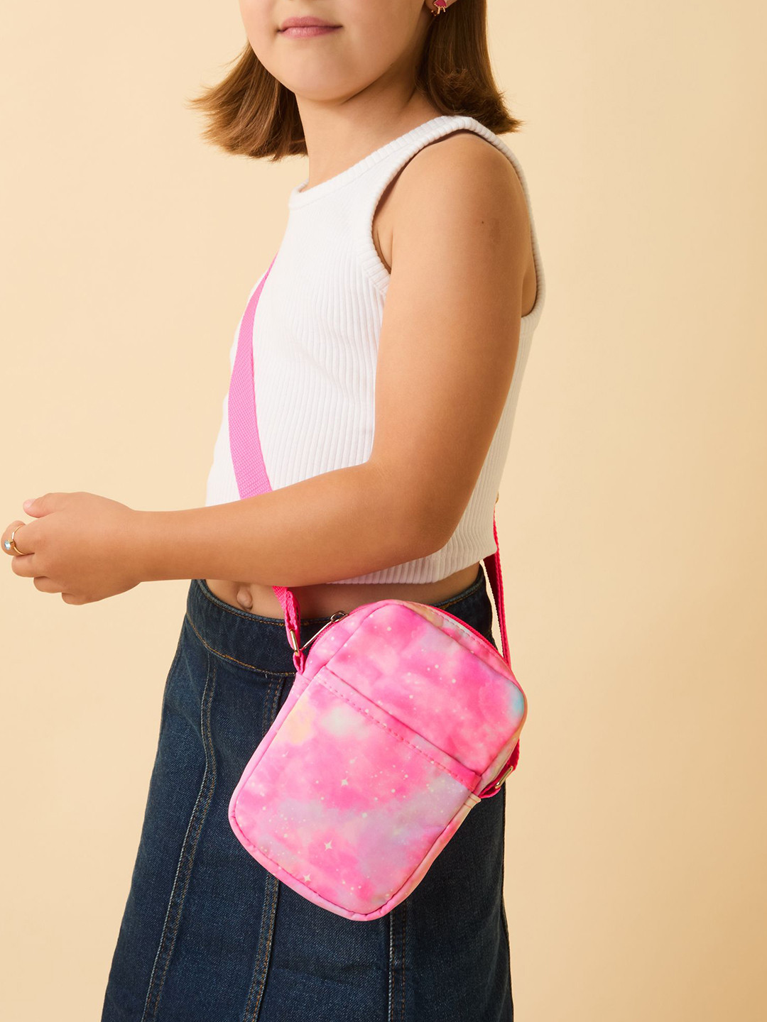 Accessorize Girls Galaxy Printed Crossbody Messenger Bag