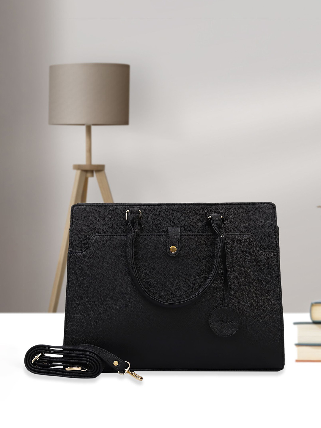 MABEE Nyra Oversized Structured Tote Bag With Tag