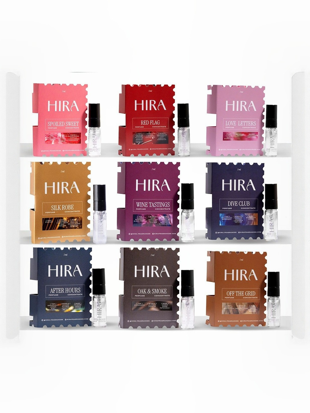 HIRA Pack of 9 Luxury Eau De Parfum Collection