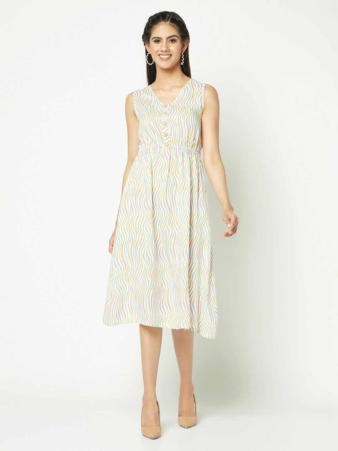 GLITO X Print A-Line Dress