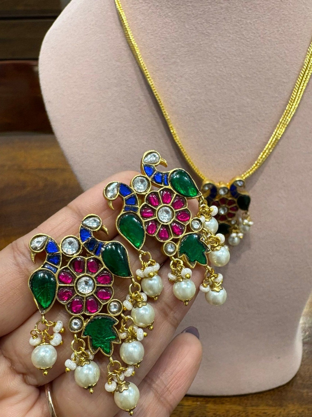 JOSYA Stone-Studded & Beaded Jewellery Set