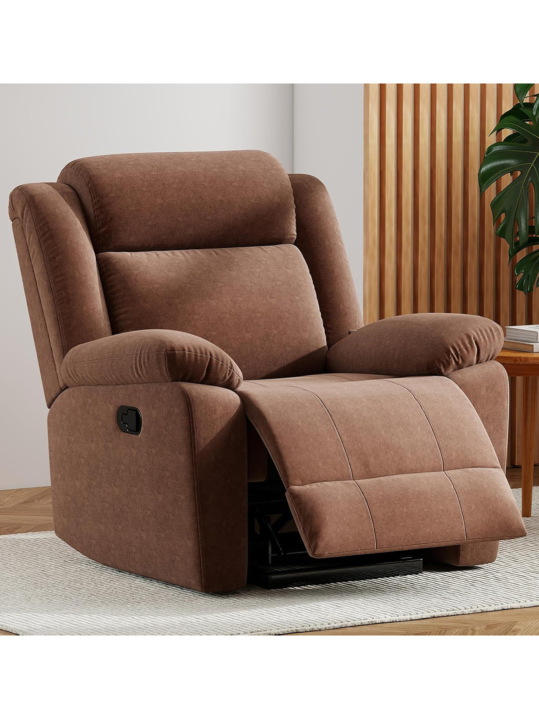 FRIENDS LIFE Brown Manual 1 Seater Recliner