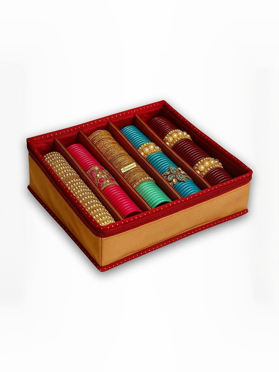 Srajanaa Maroon Set of 1 Regular Jewellery Organiser Organisers