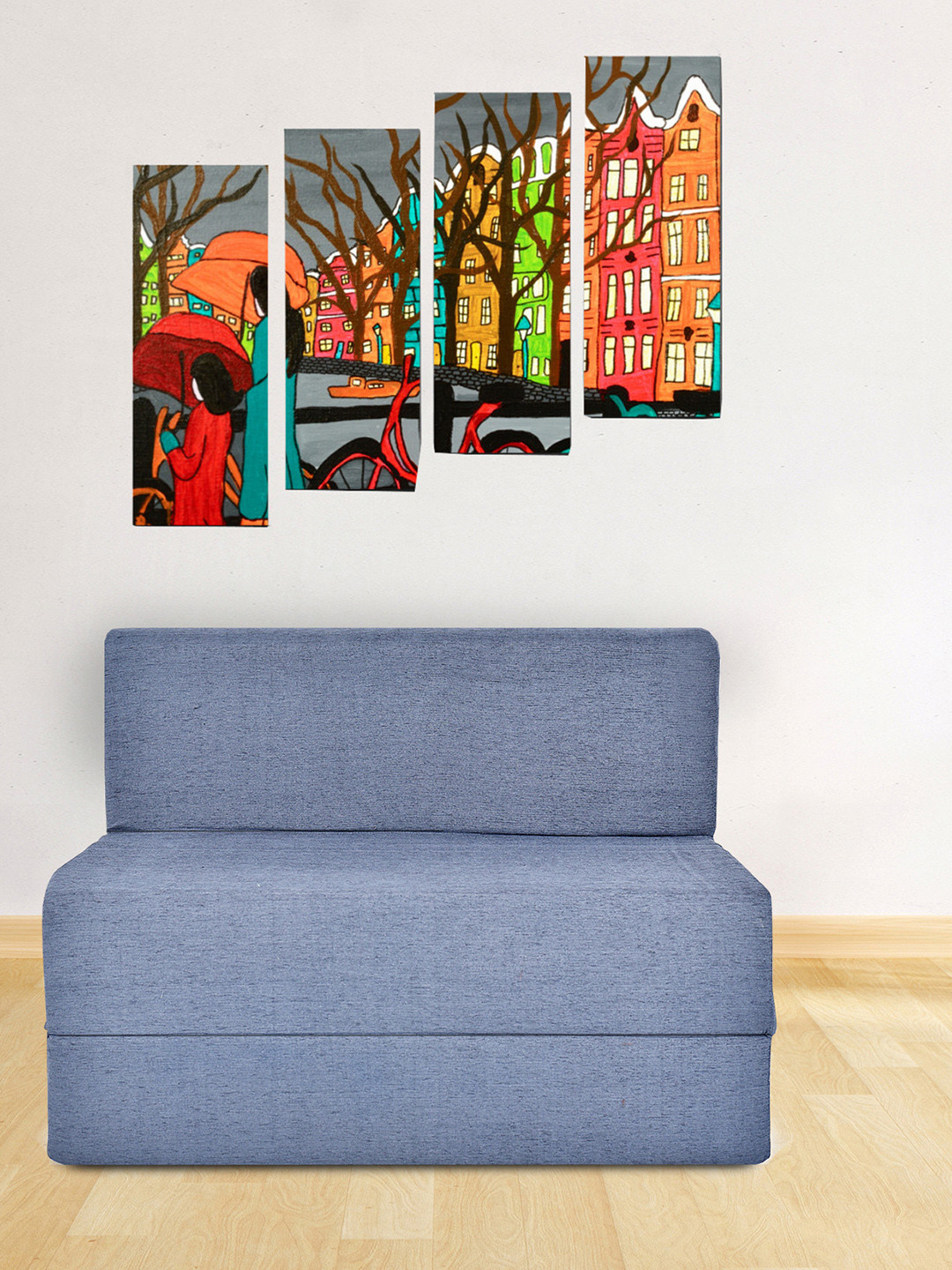 FRIENDS LIFE Grey1 Seater Comfort For All Sofa Cum Bed