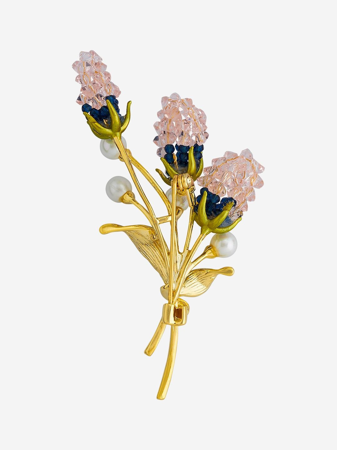 Kushal's Fashion Jewellery Women Gold-Plated Zircon Studded Party Saree Clip