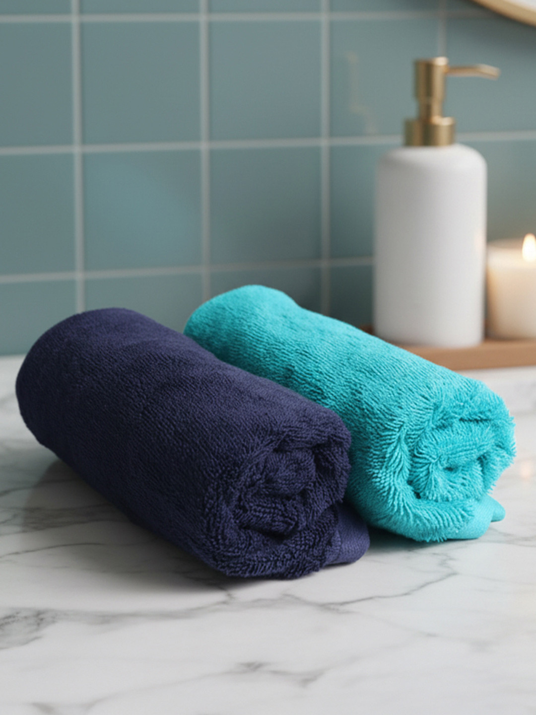 Heelium Unisex Pack of 2 Bamboo Super Soft & Quick Drying Home & Gym Hand Towel