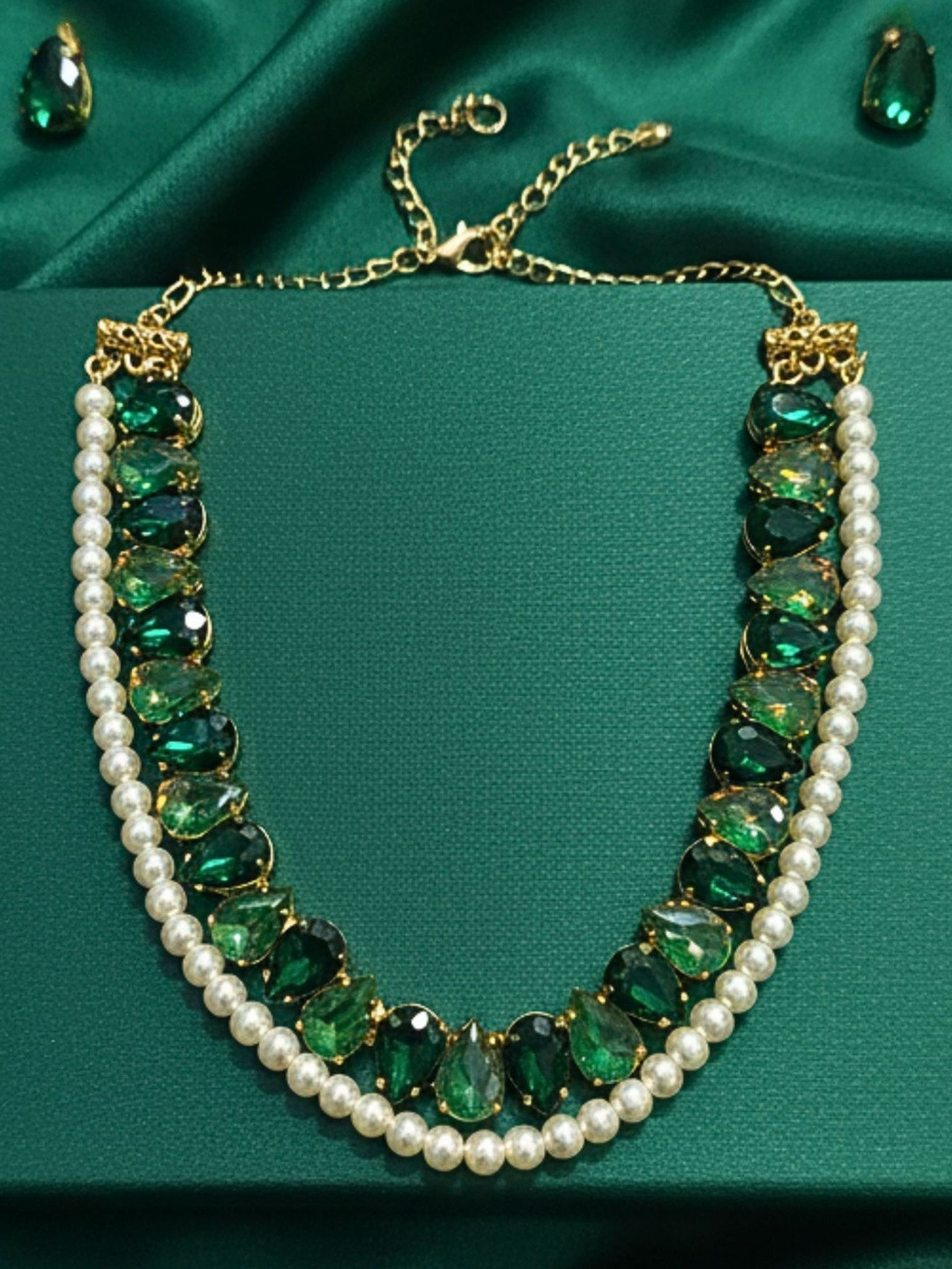 MANSIYAORANGE Cubic Zirconia Crystal-Studded Jewellery Set