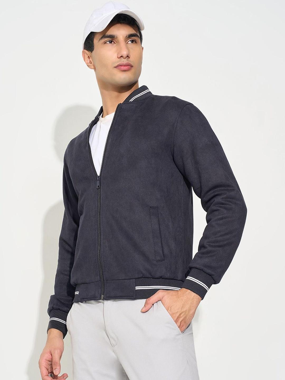Peregrine by Pantaloons Men Crop Bomber Jacket