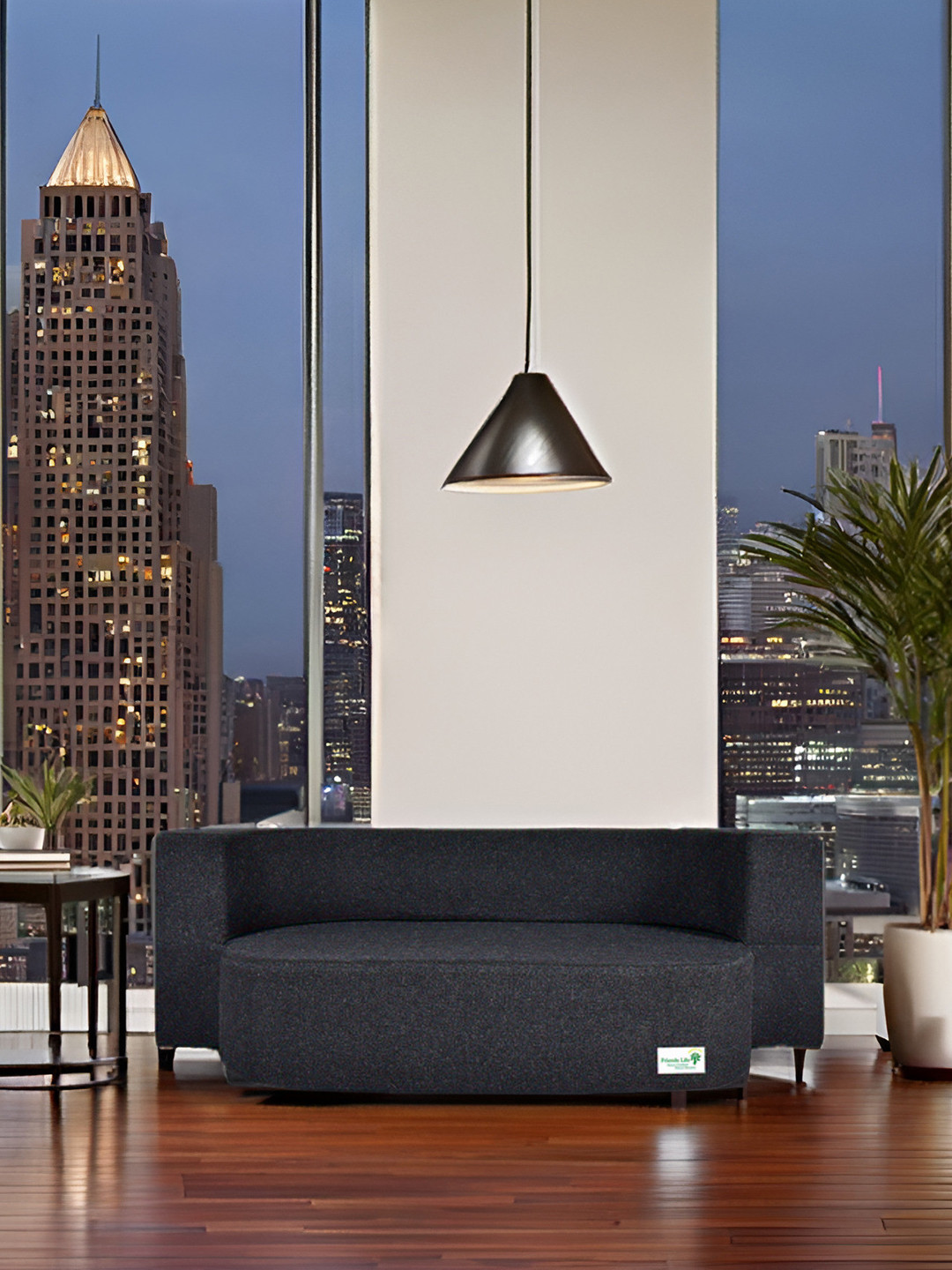 FRIENDS LIFE Grey 3 Seater Comfort For All Sofa Cum Bed