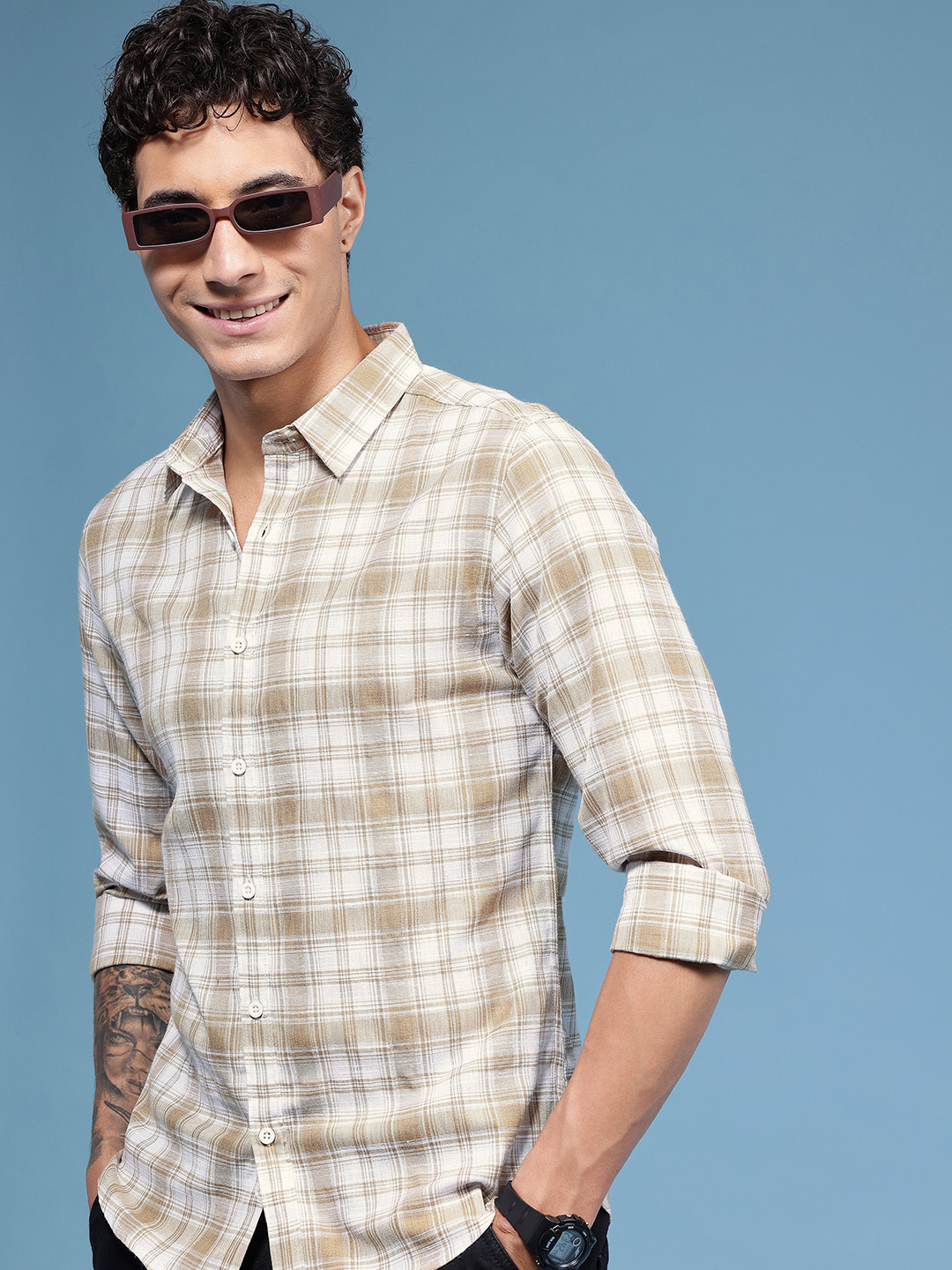 HERE&NOW Checked Casual Shirt