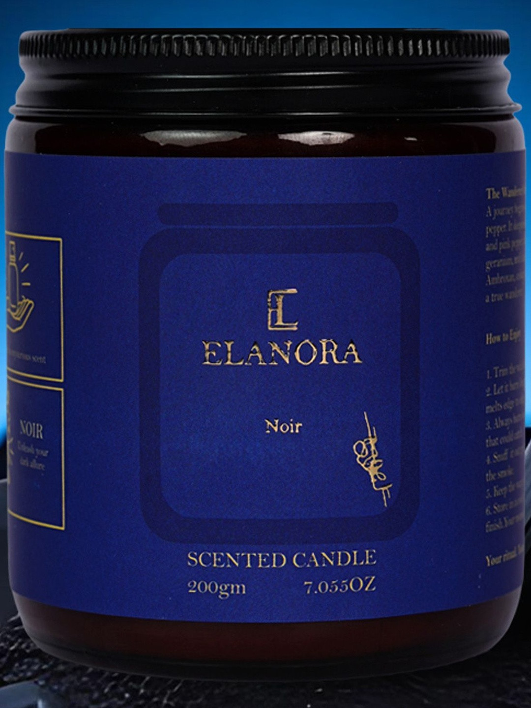 ELANORA Noir Scented Candle- 200 g