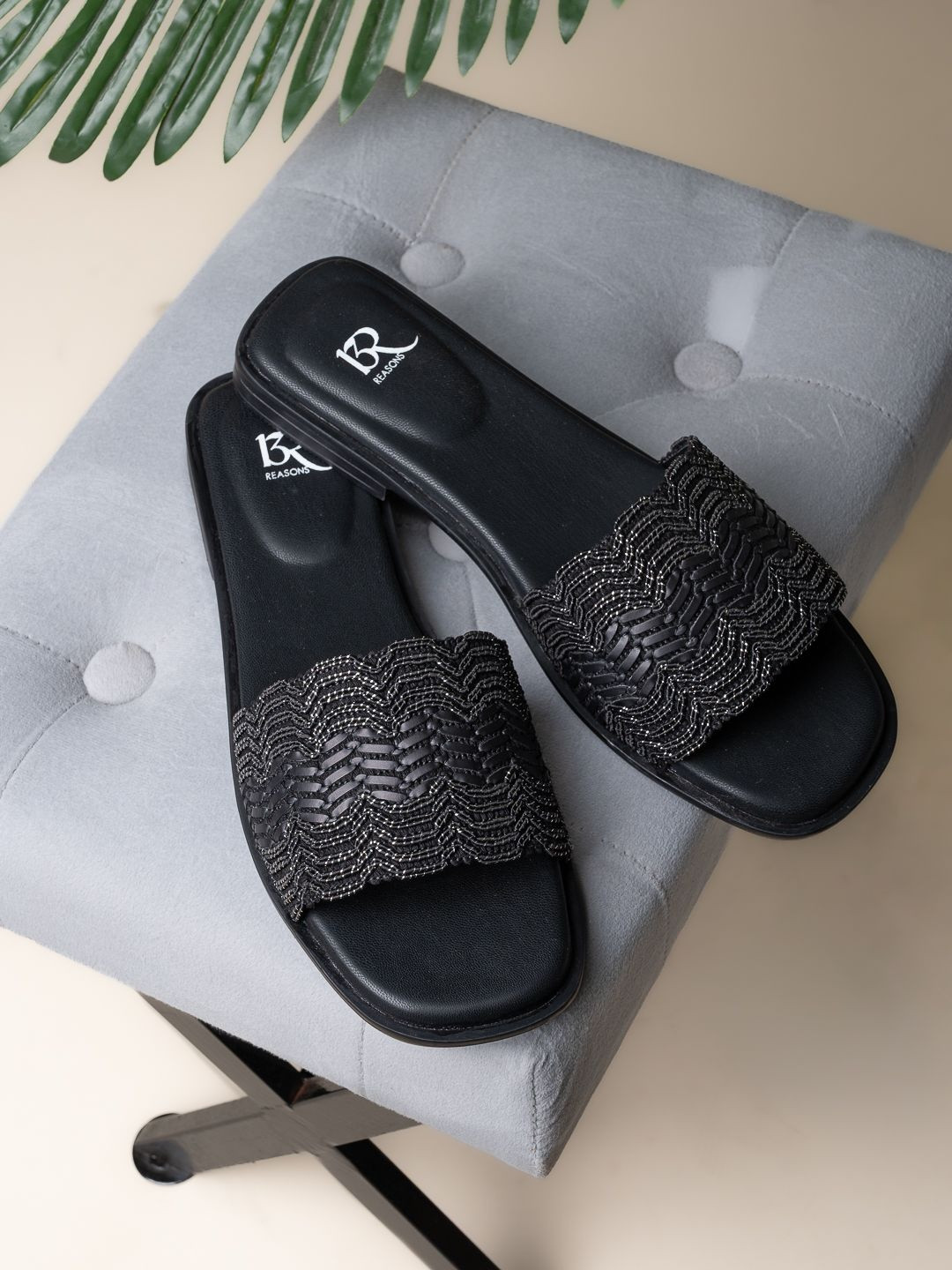 13 Reasons Women Genuine Leather Embellished Ope Toe Flats