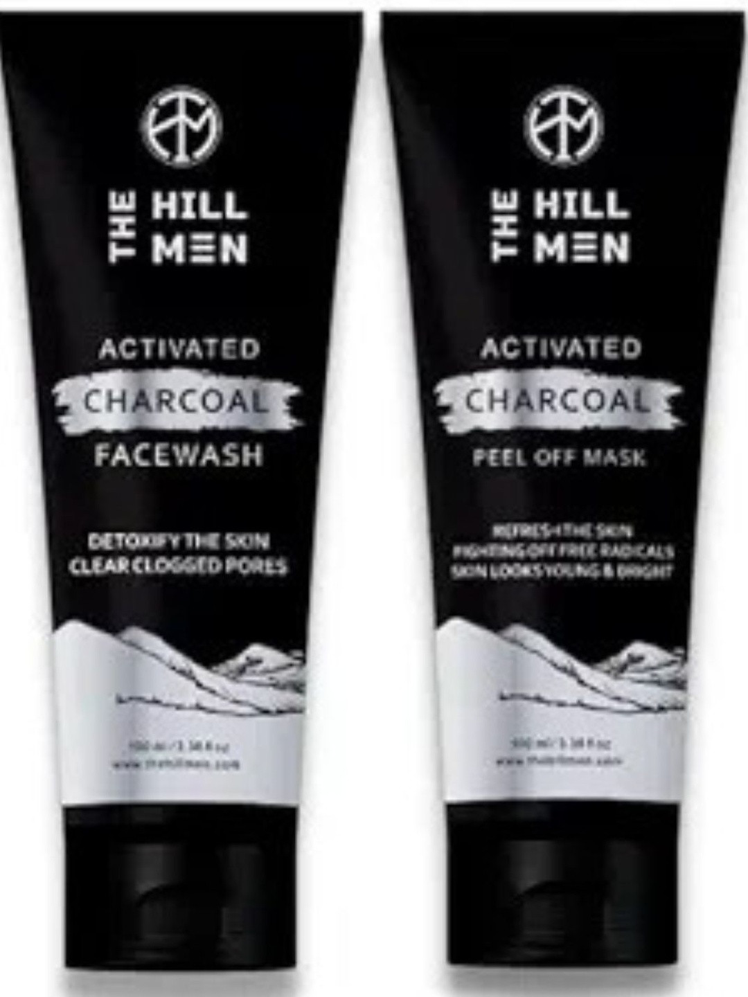 The Hill Men Set Of 2 Activated Charcoal Mask And Peel & Face Wash- 100 ml Each