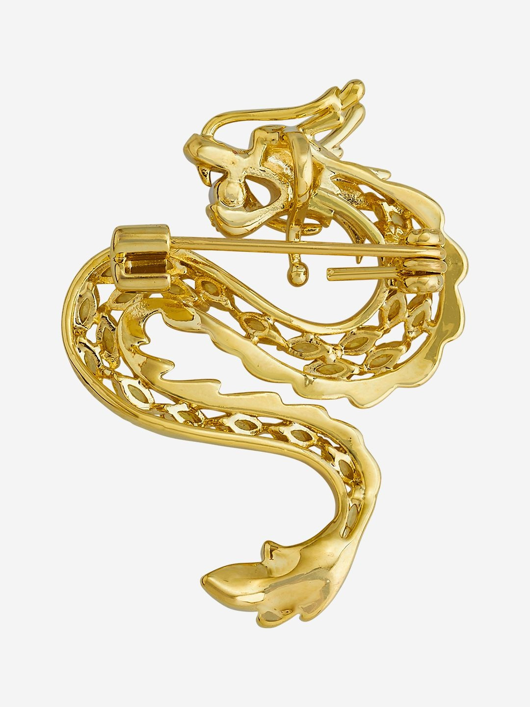 Kushal's Fashion Jewellery Women Zircon Studded Saree Brooch