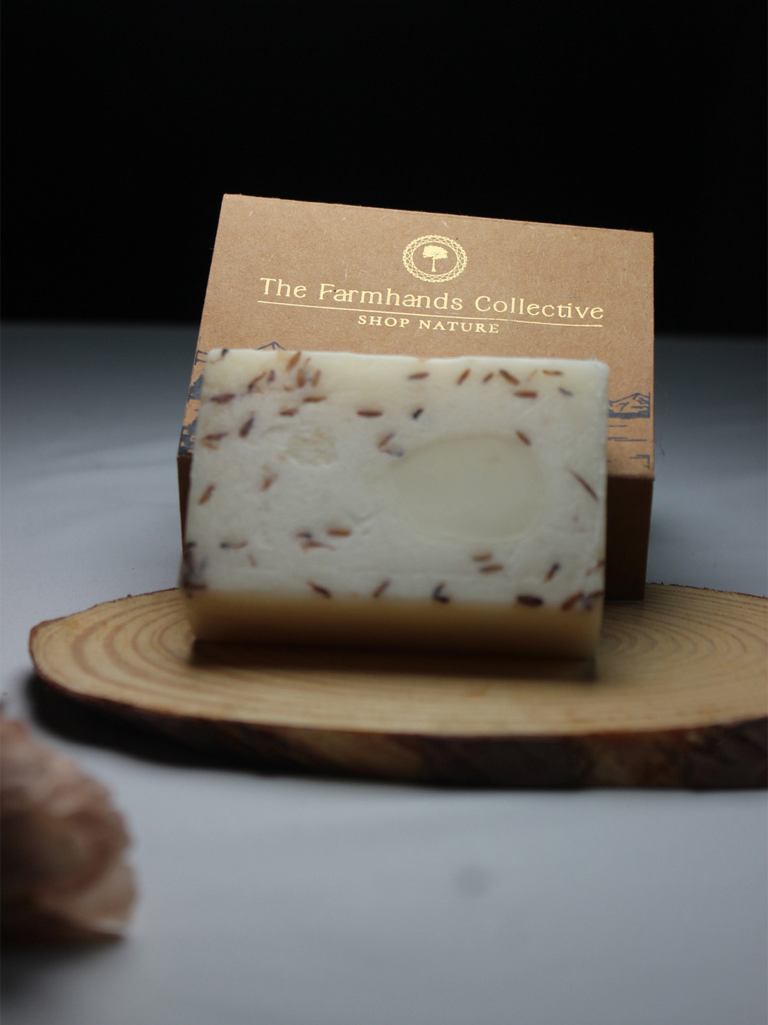 The Farmhands Collective Lavender Goat Milk Soap with Organic Bath Moisture- 100g