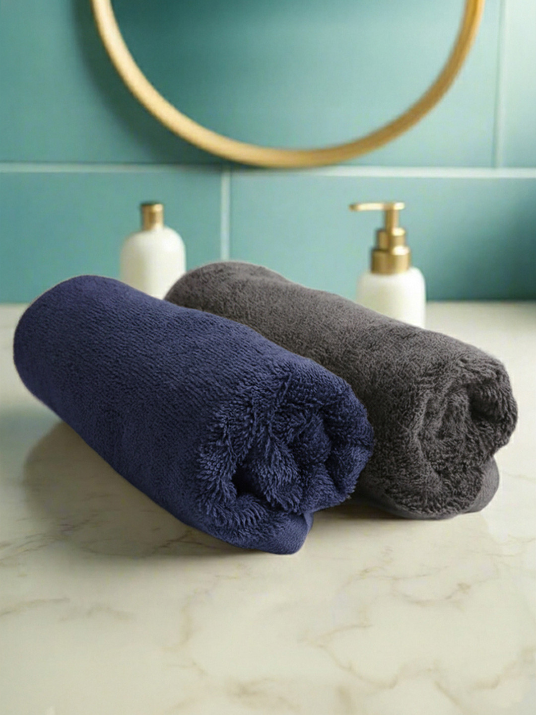 Heelium Unisex Pack of 2 Bamboo Super Soft & Quick Drying Home & Gym Hand Towel