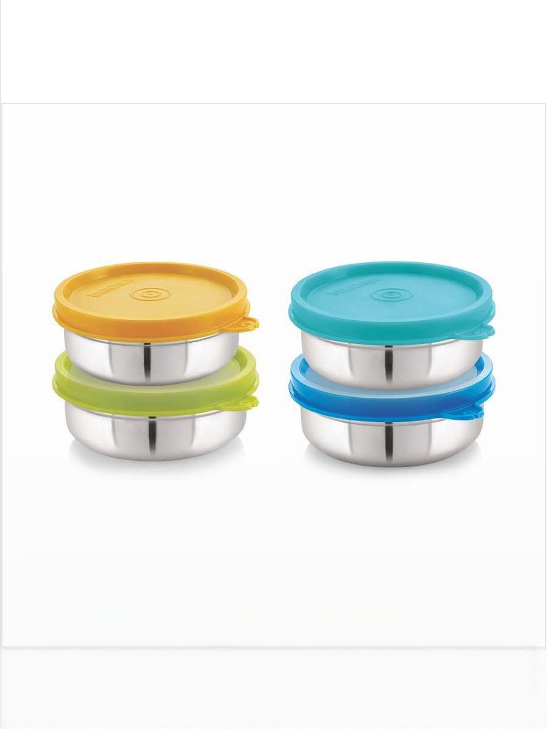 STEELLOCK Silver-Toned 4 Pieces Stainless Steel Airtight Lunch Boxs-12 Inch each