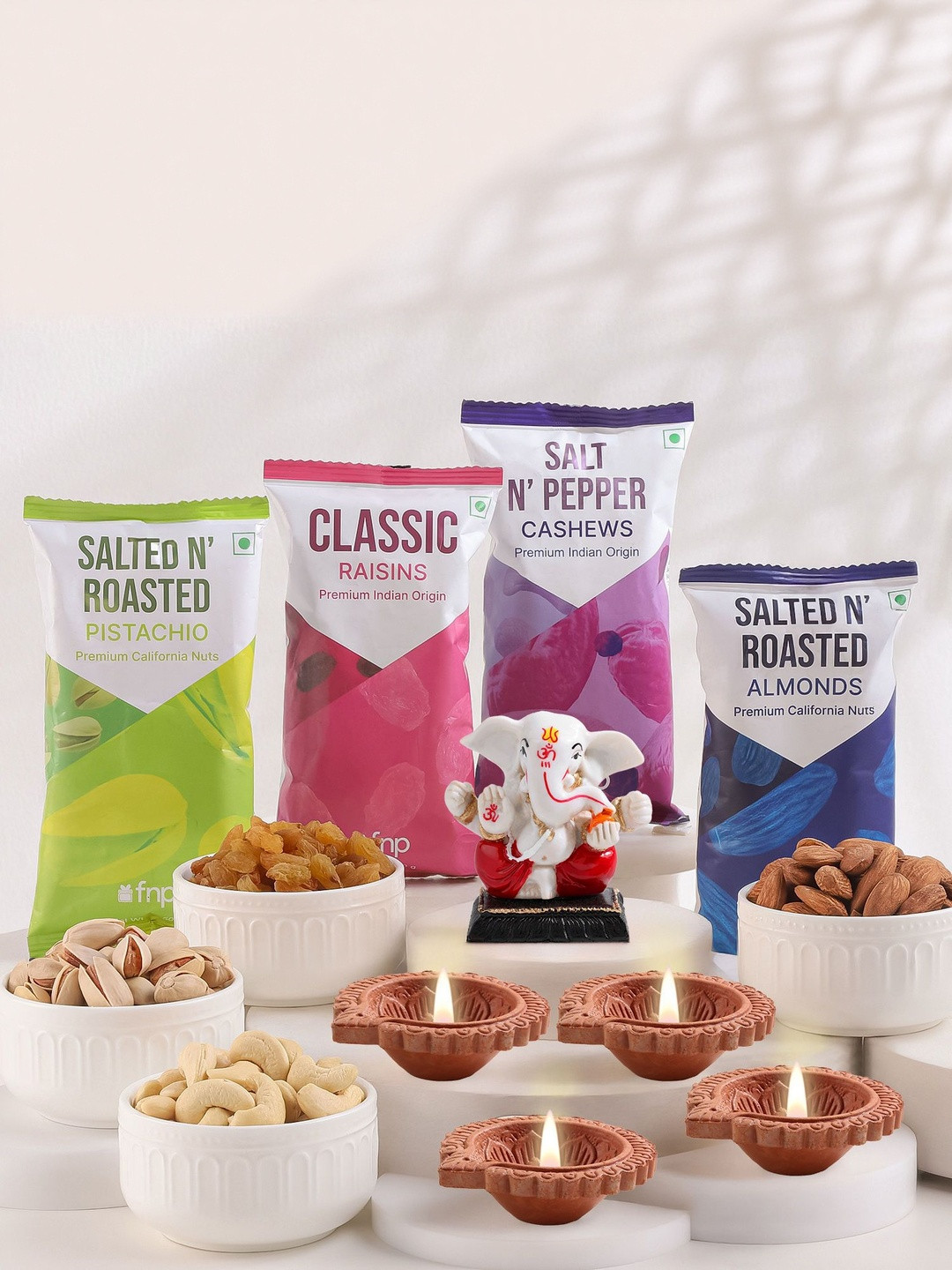 fnp Dry Fruits & Diyas Hamper