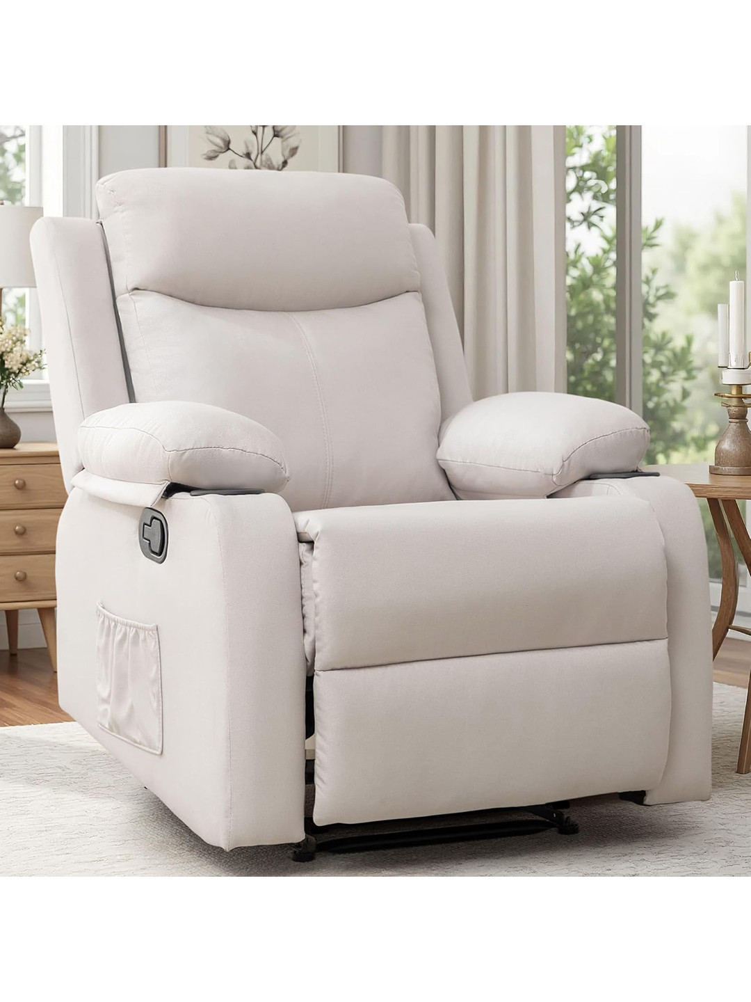 FRIENDS LIFE Beige Manual 1 Seater Recliner