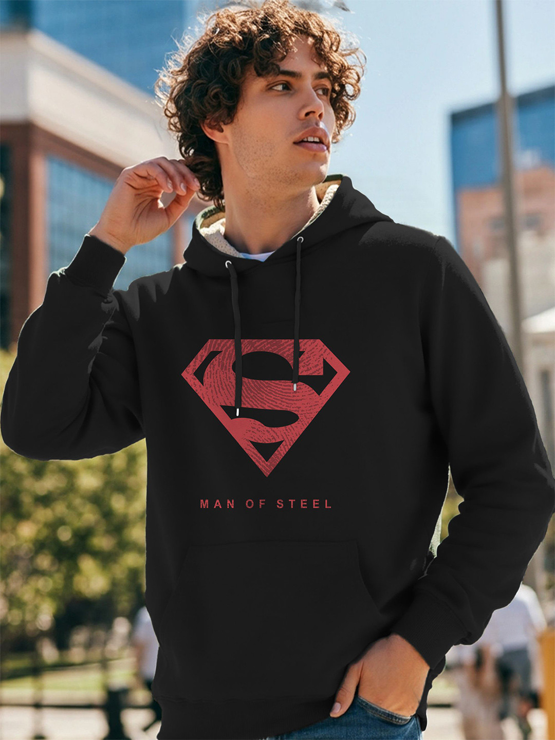 TOGS & TERRE Men Printed Hooded Sweatshirt