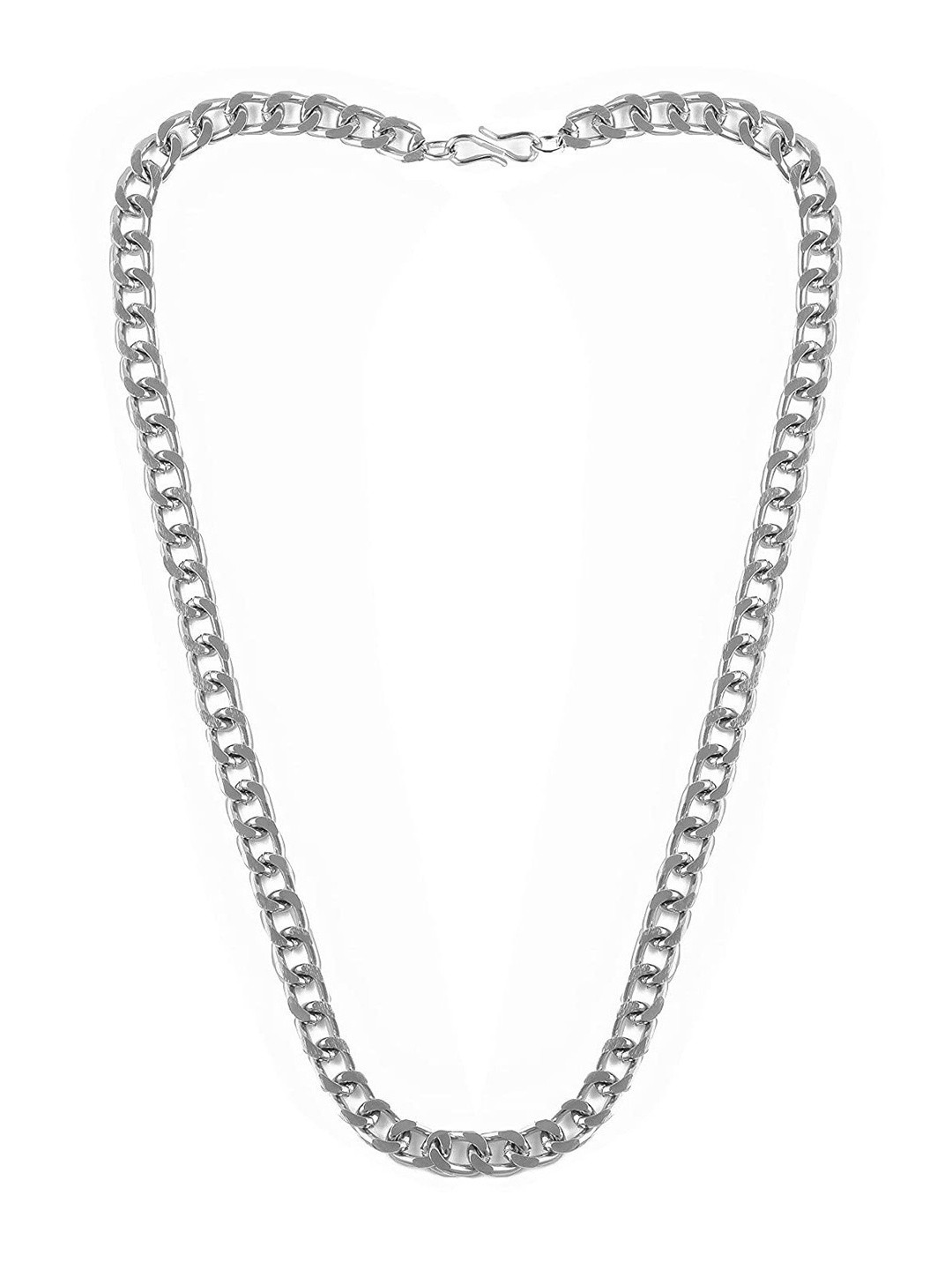 Airtick Unisex Silver Plated Stainless Steel Artificial Intimation Minimal Chain