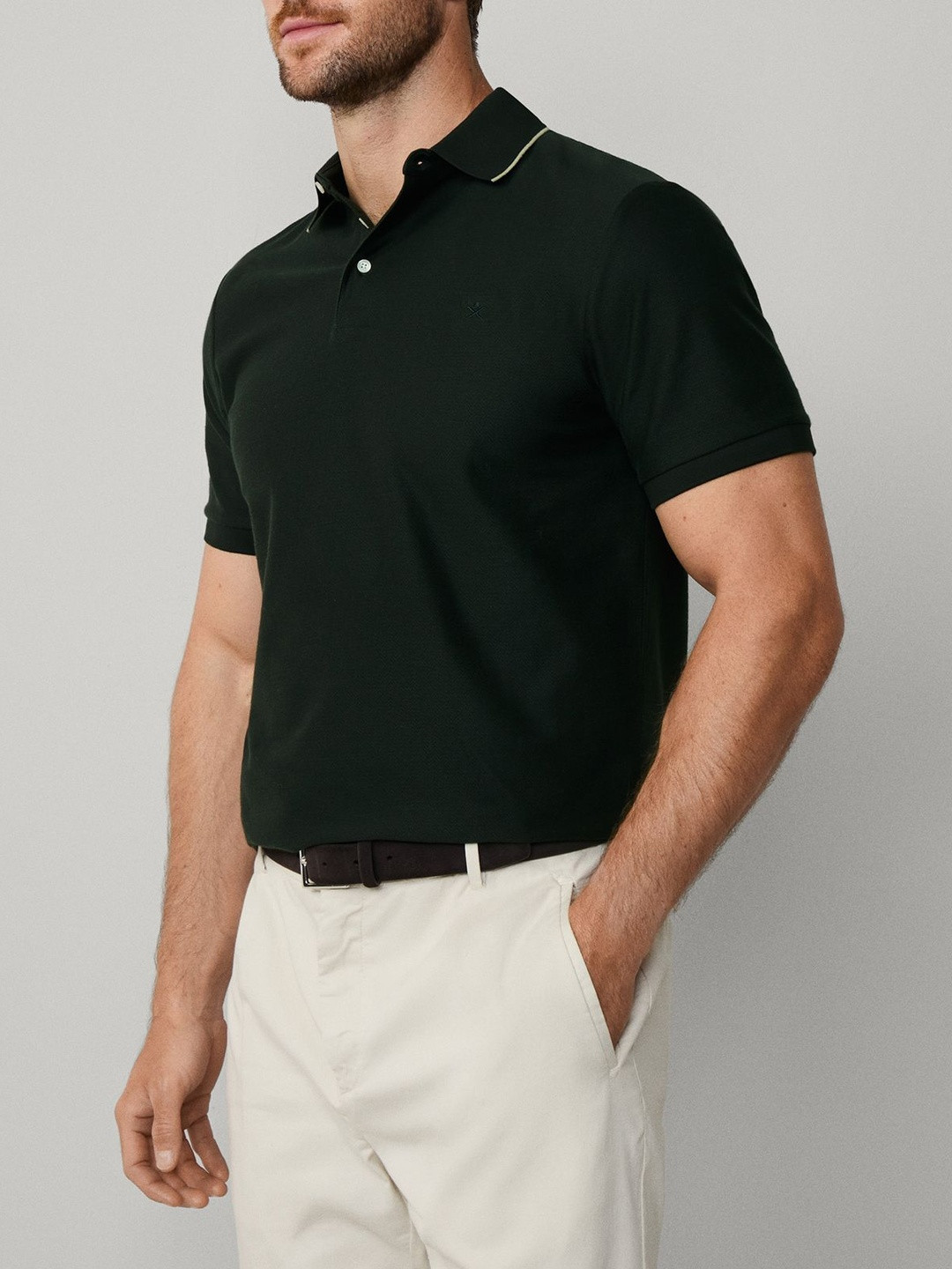 HACKETT LONDON Men Polo Collar Short Sleeves T-shirt