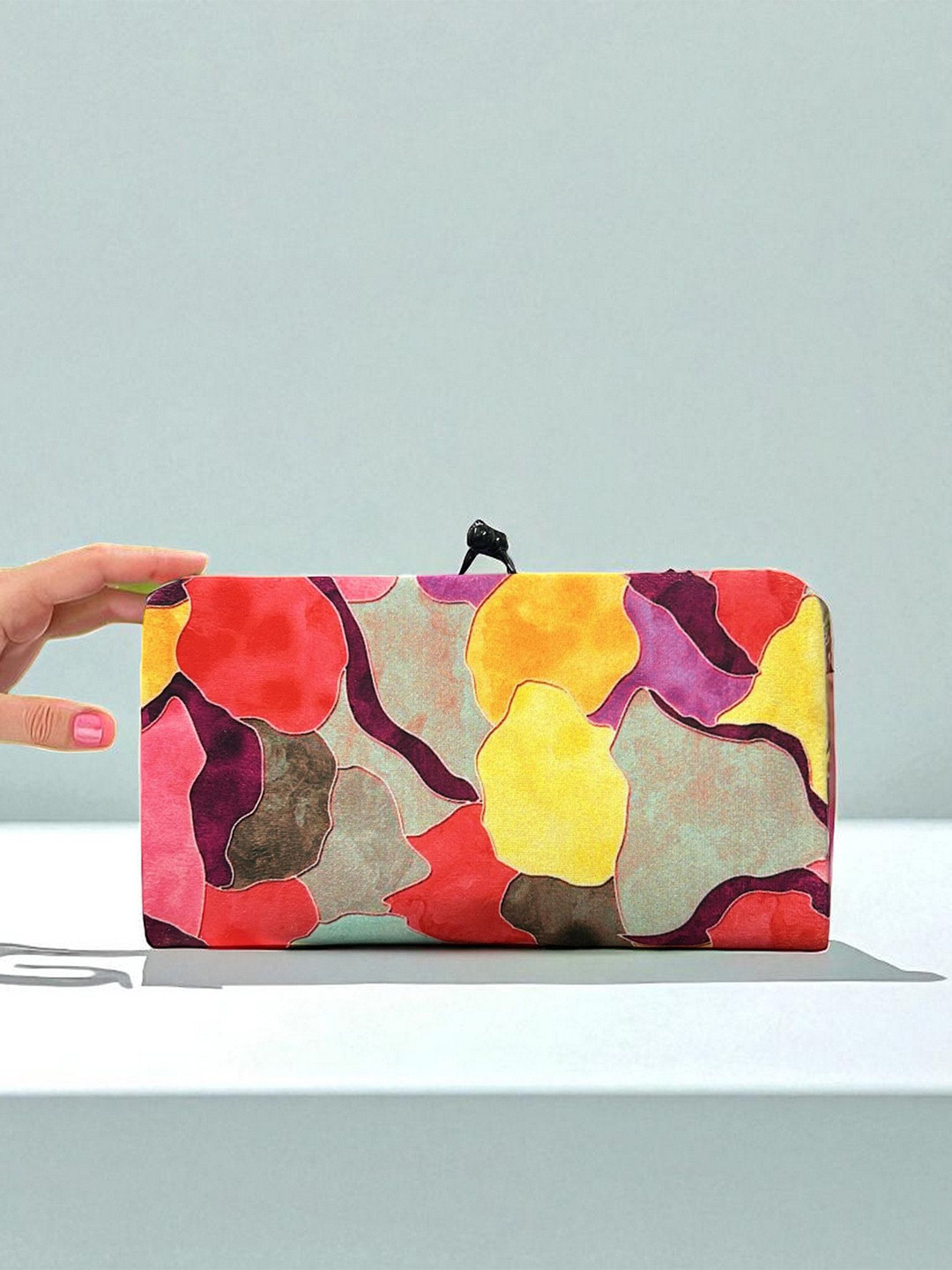 CLARIS JAMES Women Colourblocked Envelope Clutch