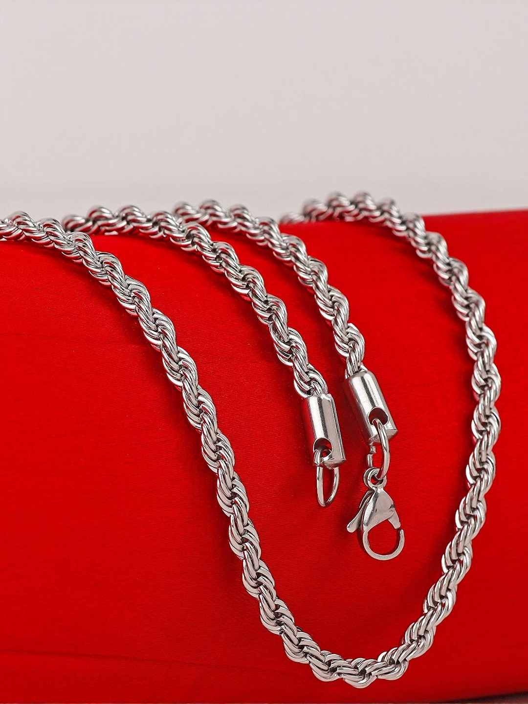 Airtick Unisex Stainless Steel Twisted Rope Rassa Minimal Chain