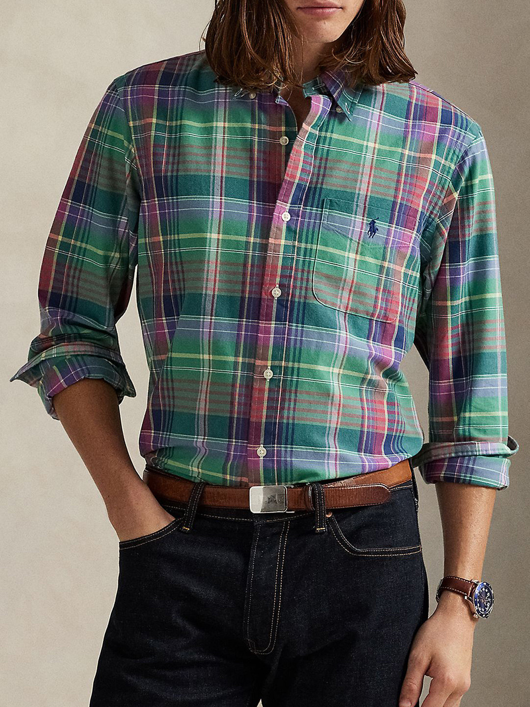 Polo Ralph Lauren Plead Pure Cotton Custom-Fit Oxford Shirt