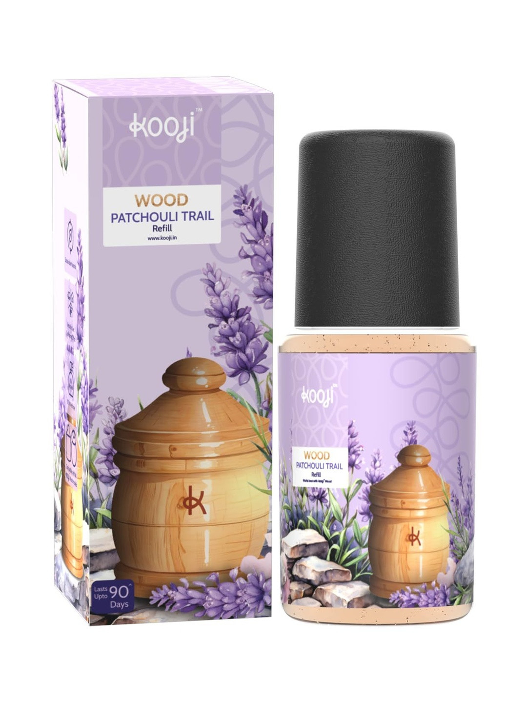Kooji Unisex Wood Patchouli Trail Car & Home Air Freshener Refill - 12 ml