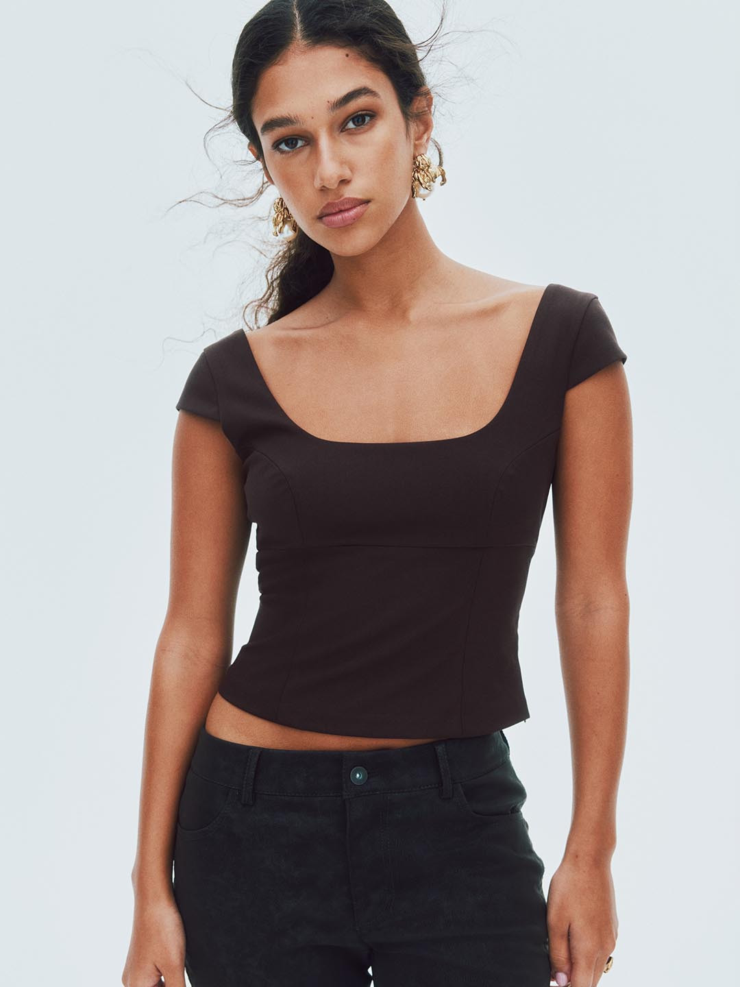 H&M Cap-Sleeved Top