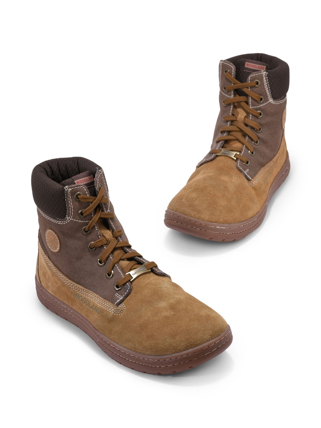 Woodland Men Colourblocked Suede Trekking Shoes