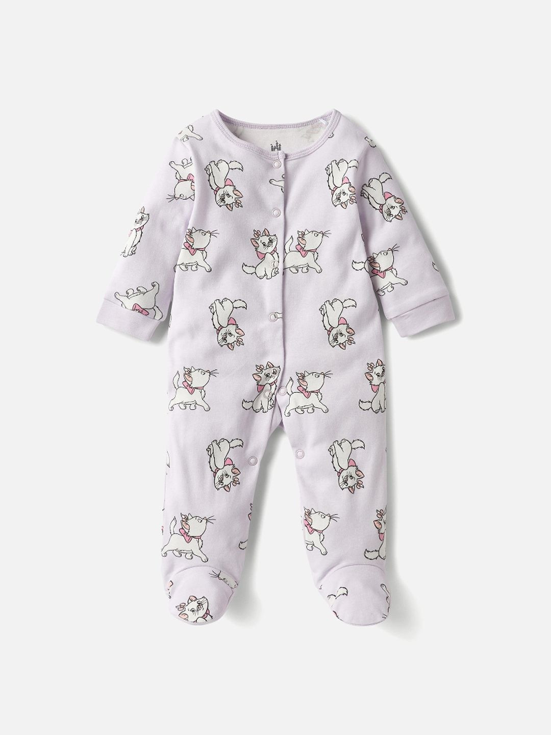 Juniors by Babyshop Girls Printed Long Sleeve Cotton Sleepsuit