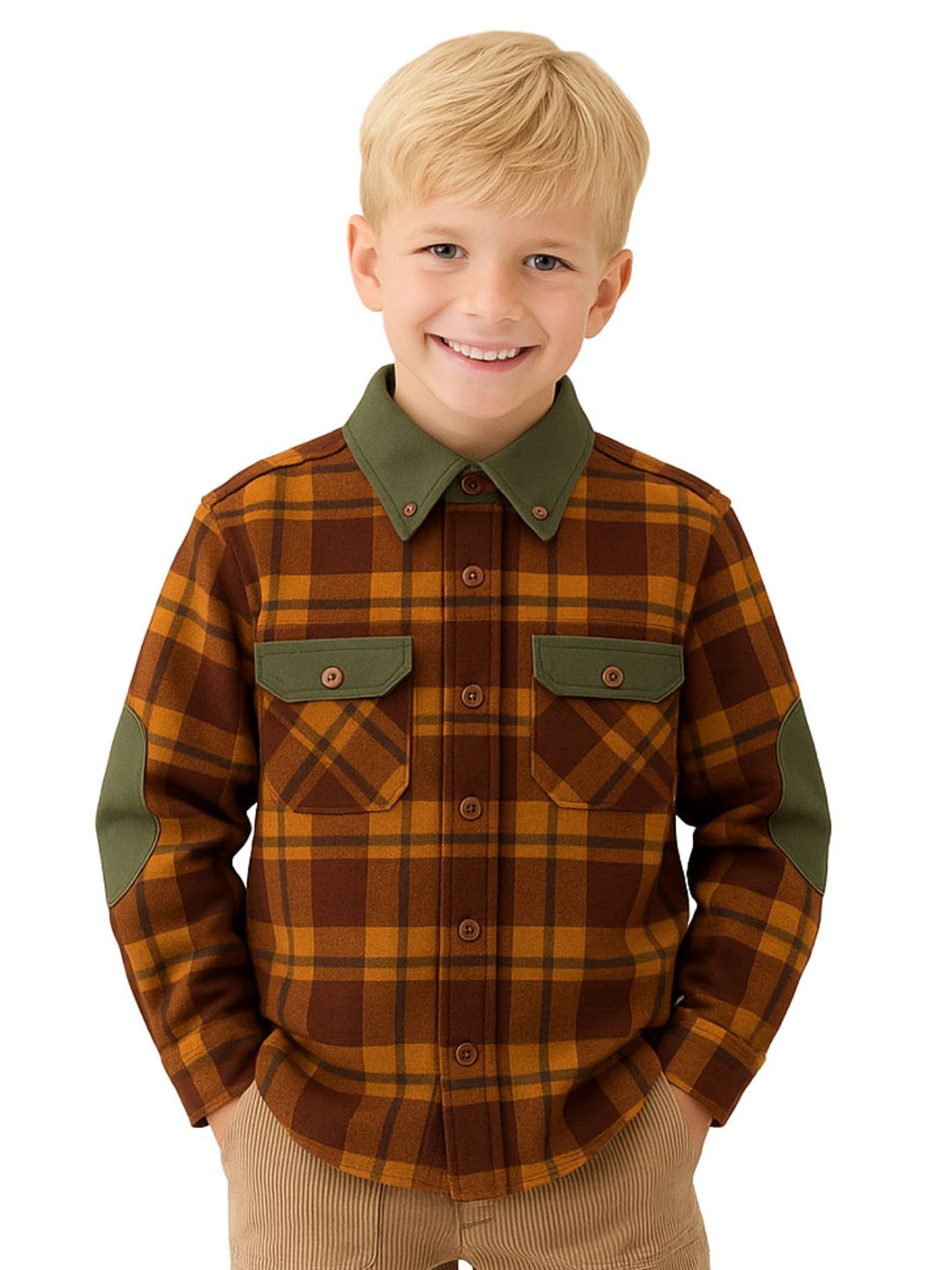 Le Nino Boys Classic Tartan Checks Checked Casual Shirt