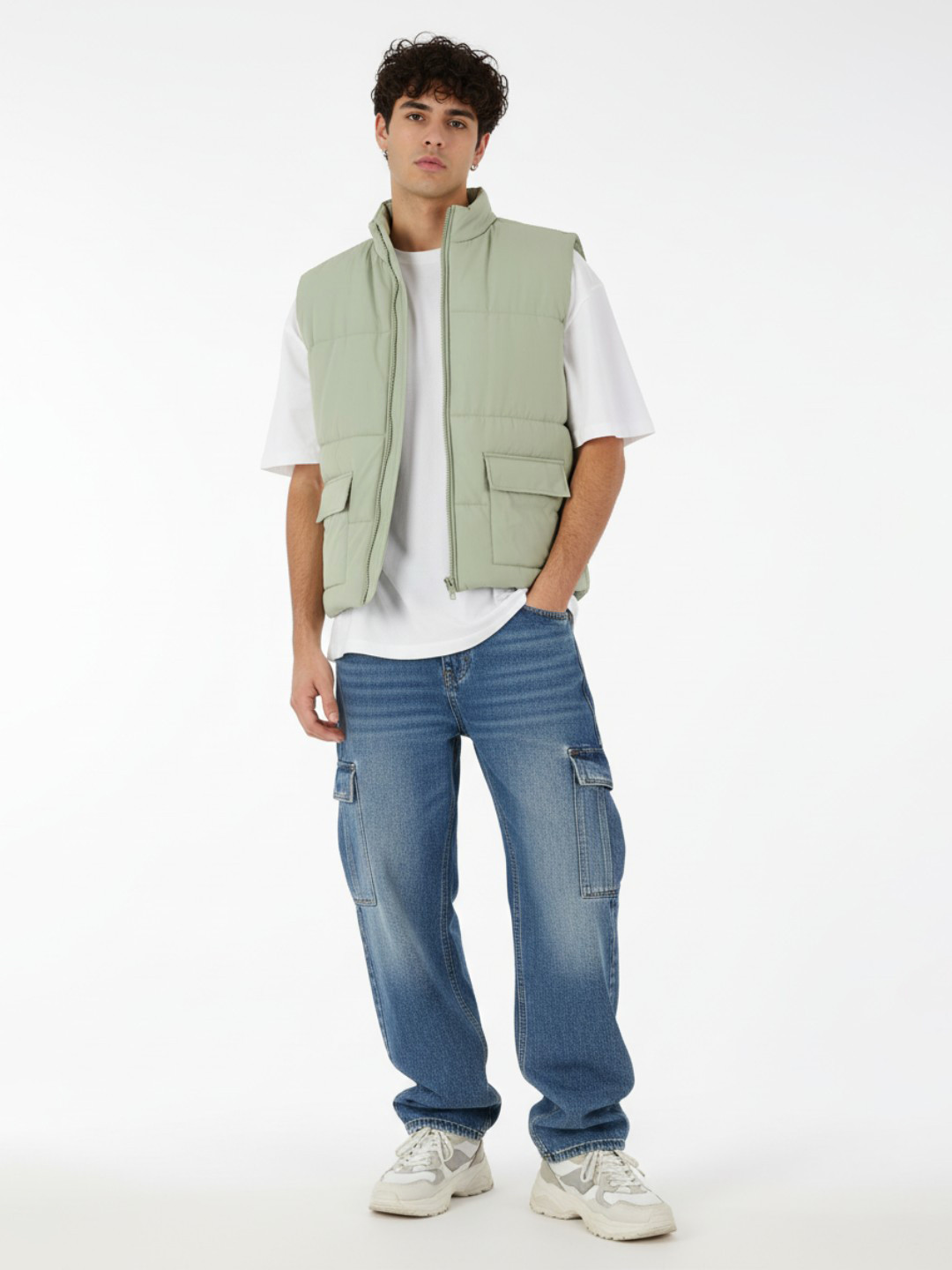glitchez Mock Collar Gilet Jacket