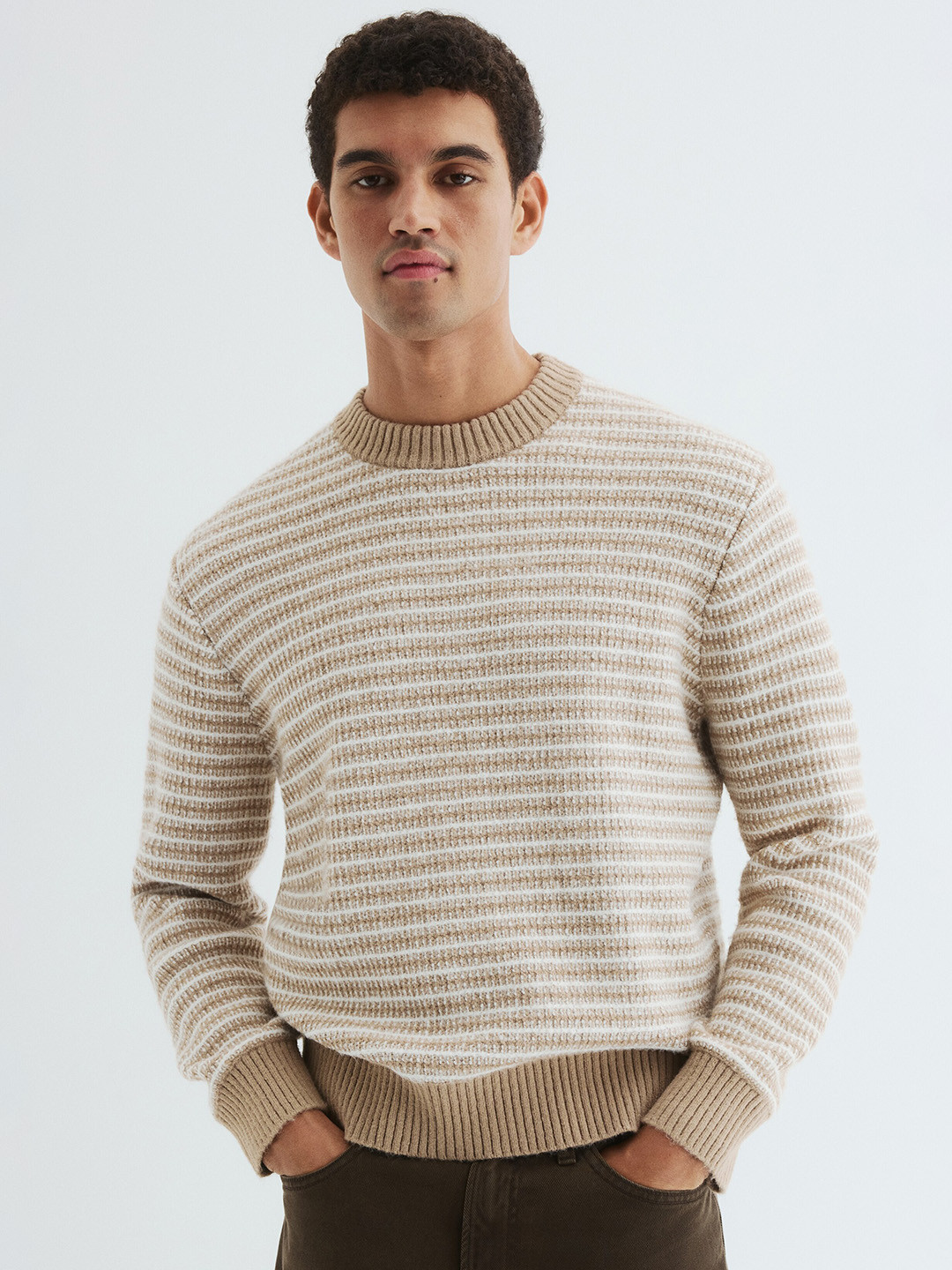 H&M Men Regular Fit Jacquard-Knit Jumper