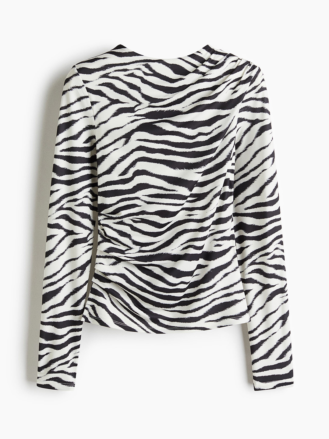 H&M Women White Polyester Draped top