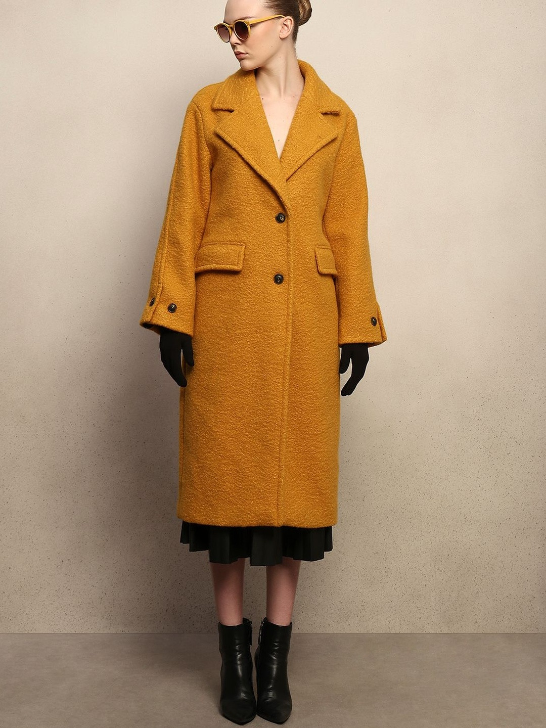 Vero Moda VMANNYJOLIE LONG COAT GA Women Single-Breasted Notched Collar Overcoat