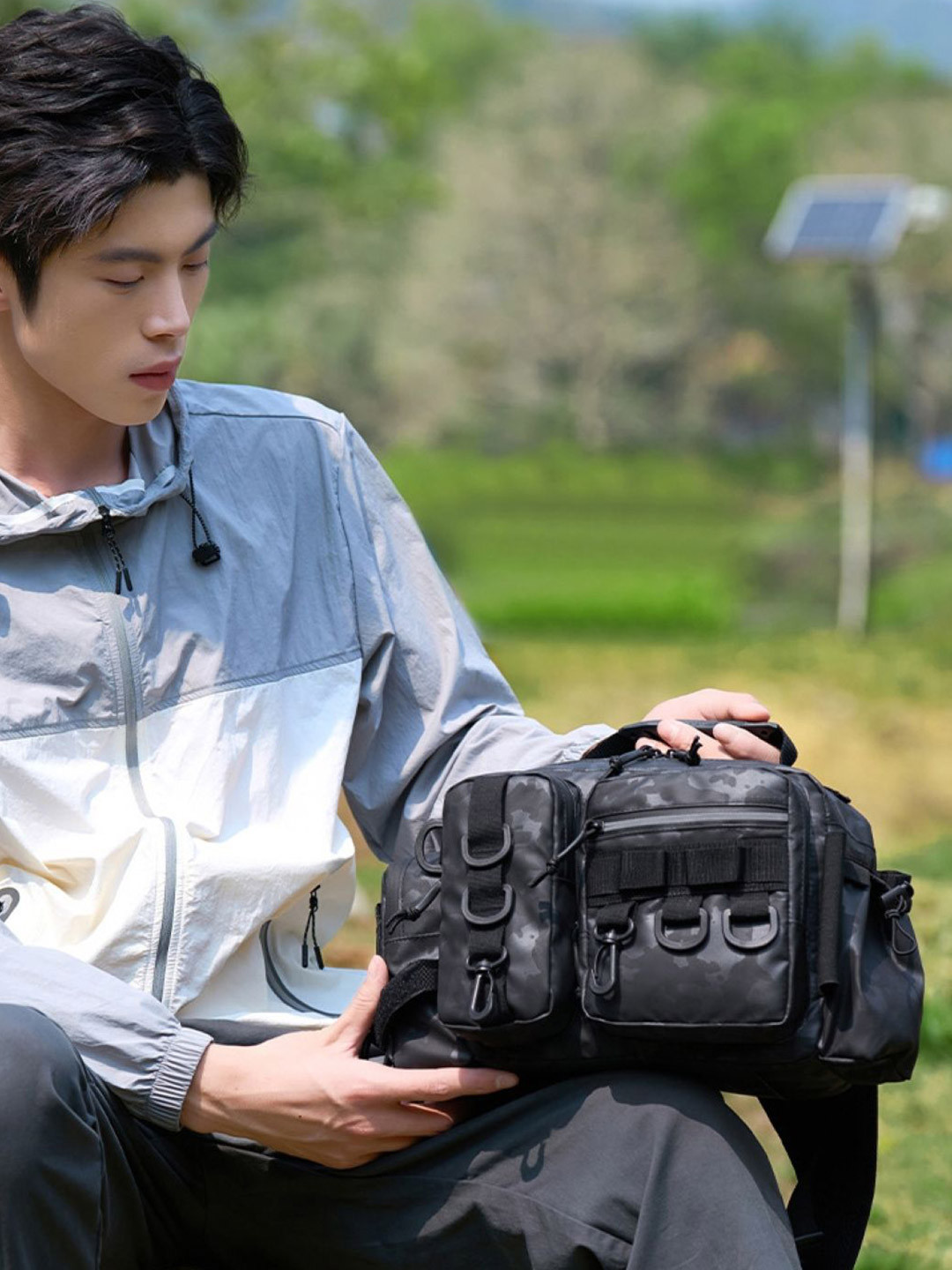 KPOP Men Camouflage Zipper Backpack 24 to 30 L